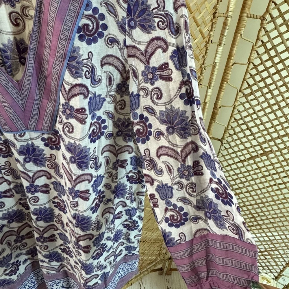 Zara Purple Cotton Tunic - Picture 3 of 11